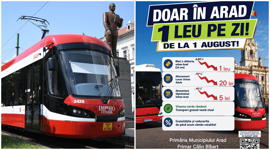 Fuga de la volan la biletul de 1 leu: Călin Bibarț i-a învățat pe arădeni să se iubească în mijlocul de transport