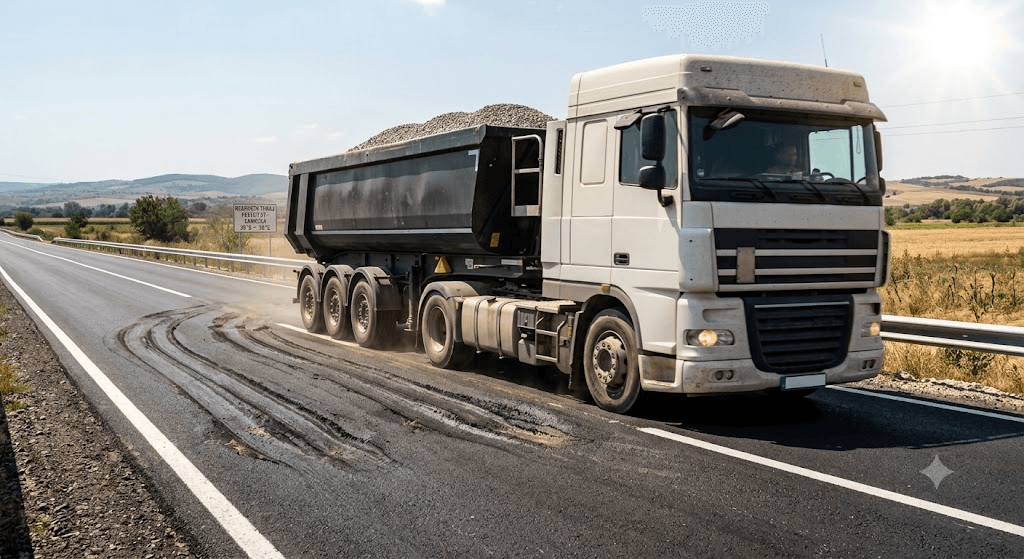 Jaf pe caniculă! Transportatorii iresponsabili ciuruiesc asfaltul de sute de milioane de euro al Aradului pentru un pumn de bani în plus
