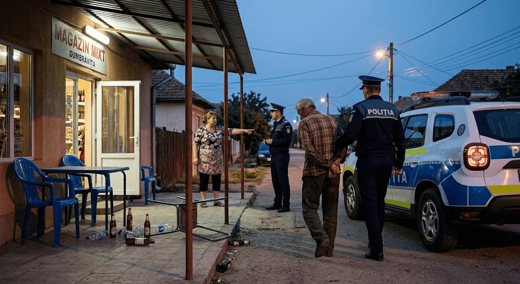Rețeta perfectă de sâmbătă seara la Dumbrăvița: O bere, un scandal și 24 de ore de cazare gratuită la poliție