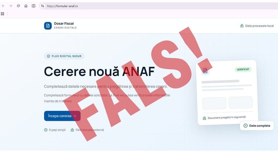 AVERTIZARE ANAF: Atenție la site-urile false