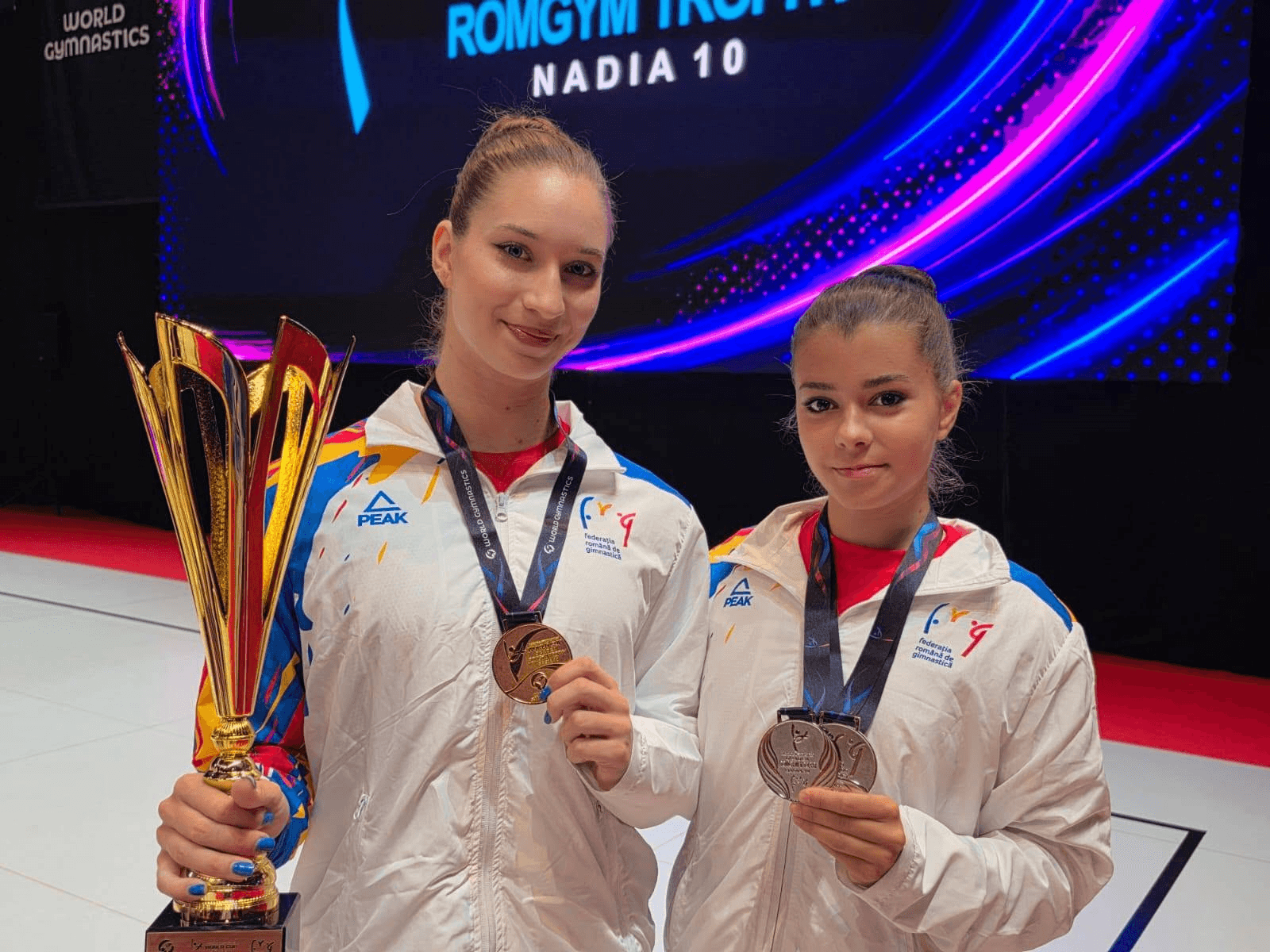 Aur pentru Melissa Fărcuța și dublu argint pentru Sara Buda la Cupa Mondială „RomGym Trophy”