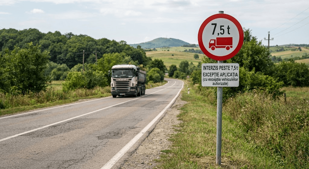 Restricții de tonaj pe DJ 682: Se interzice accesul autovehiculelor de peste 7,5 tone între Făget și județul Arad