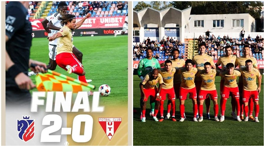 UTA, KO în 17 minute! Apărarea a gafat, atacul a tăcut. Botoșani – UTA 2 – 0 (2 – 0)