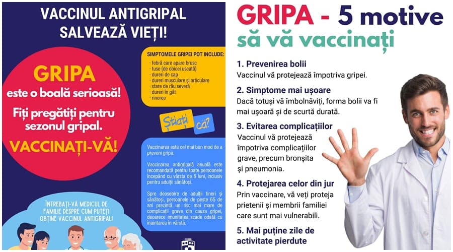 Campania antigripală la Arad: 2.101 persoane vaccinate de la debutul sezonului. DSP reamintește regulile compensării