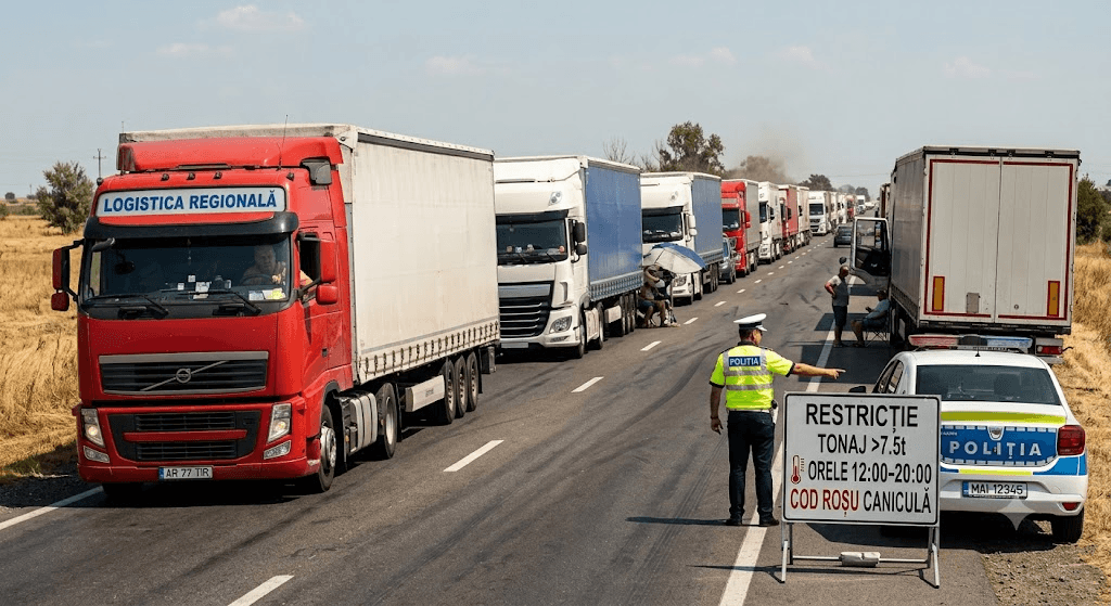 RAZIA TIRURILOR PE CANICULĂ: Peste 100 de șoferi "pârliți" cu amenzi de aproape 150.000 de lei pentru că au ignorat restricțiile