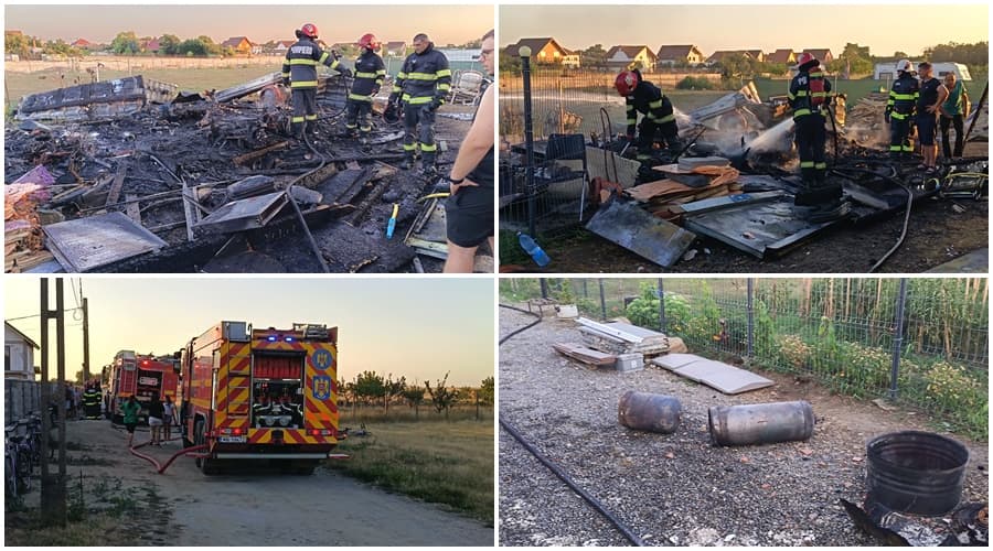 Explozie urmată de incendiu la Horia. O anexă gospodărească a fost distrusă