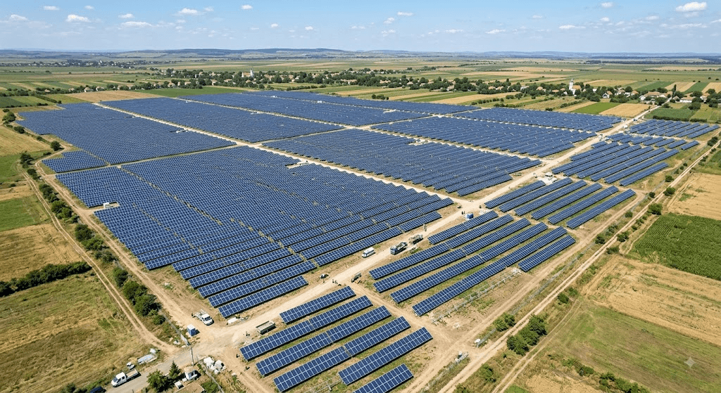 Pas important pentru cel mai mare parc fotovoltaic din Europa: Proiectul Dama Solar din județul Arad are autorizație ANRE
