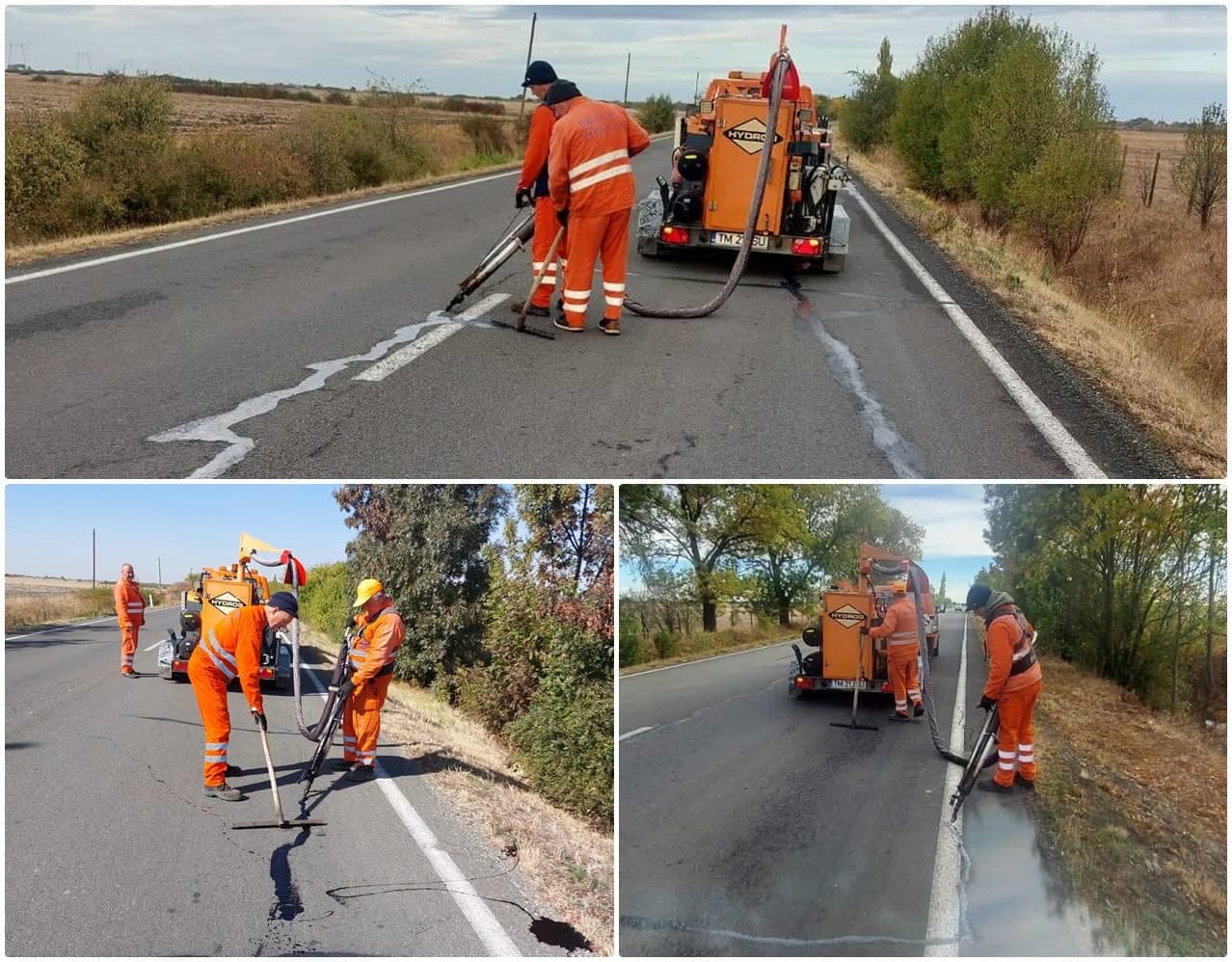 Lucrări de colmatare a fisurilor pe DN 7B (DN 7 – Turnu, jud. Arad): Măsuri pentru protejarea carosabilului și menținerea siguranței rutiere