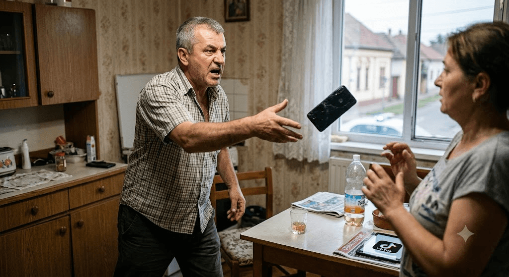 Război conjugal la Pecica: A aruncat cu telefonul în soție după ce a bănuit că algoritmul de pe TikTok îi face ochi dulci partenerei